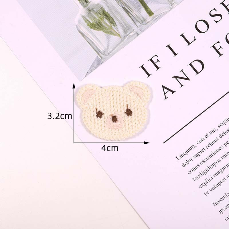 Wholesale 10pcs Cute Animal Head Cartoon Embroidery Patches